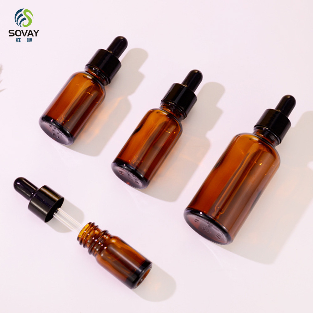 SE01 Wholesale Glass Pipette Graduated 5ml 10ml 15ml 20ml 30ml 50ml 100ml Liquid Essential Oil Glass Dropper Bottle