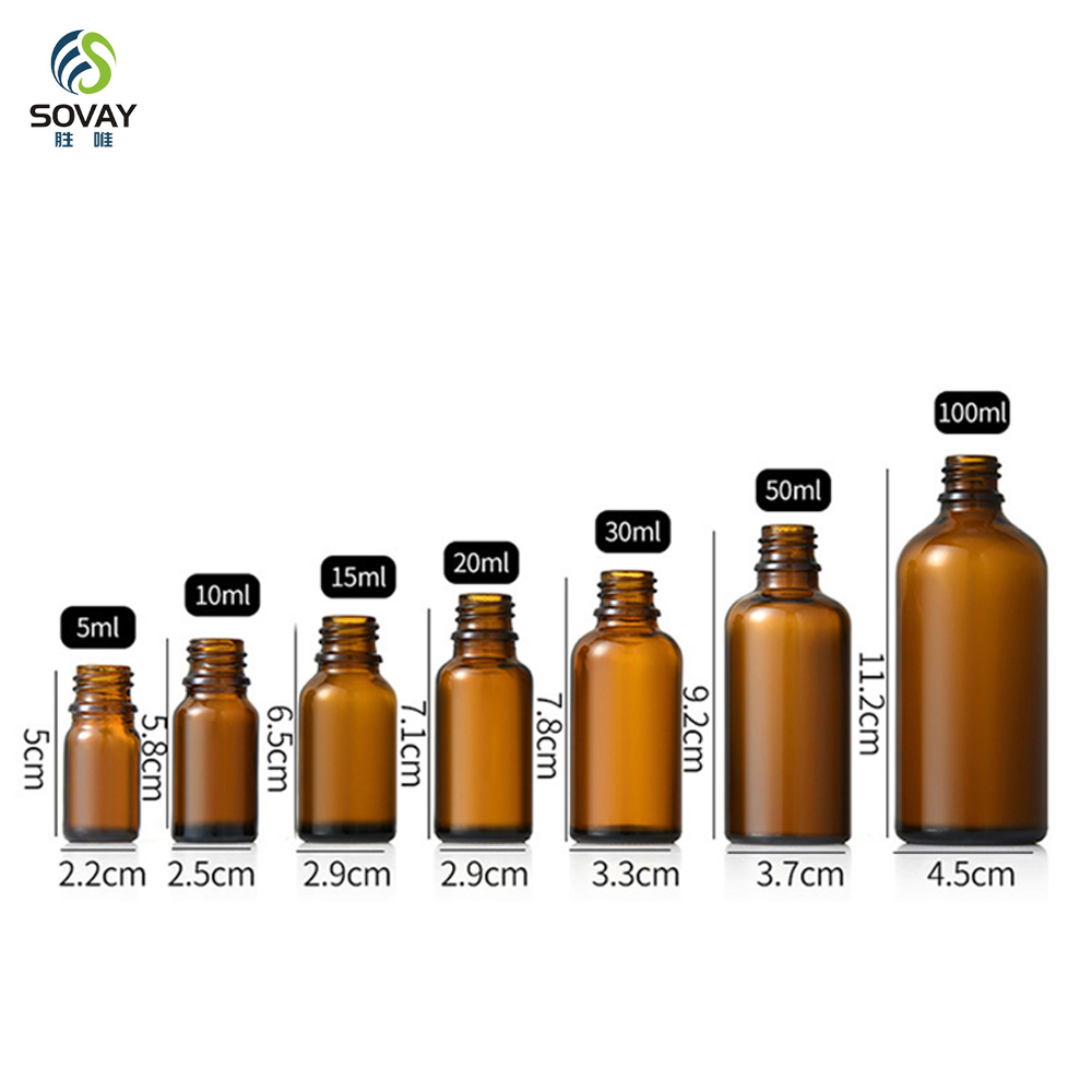 SE01 Wholesale Glass Pipette Graduated 5ml 10ml 15ml 20ml 30ml 50ml 100ml Liquid Essential Oil Glass Dropper Bottle
