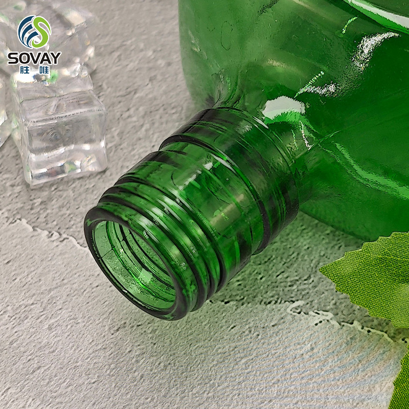 SB19 Deep Processed Dark Green 700ml Whisky Spirits Glass Liquor Whiskey Bottle Directly Supplied by Manufacturer Vodka Bottle