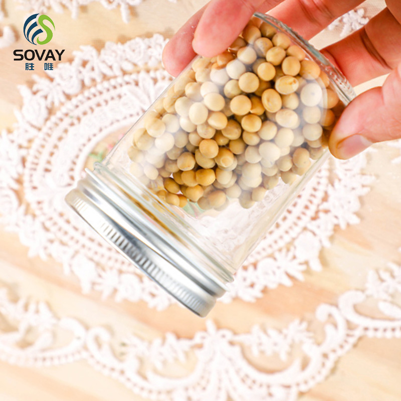 SG16 Wholesale Empty 100ml to 1000ml Wide Mouth Honey Jam Storage Glass Jar Pickle Food with Screw Cap