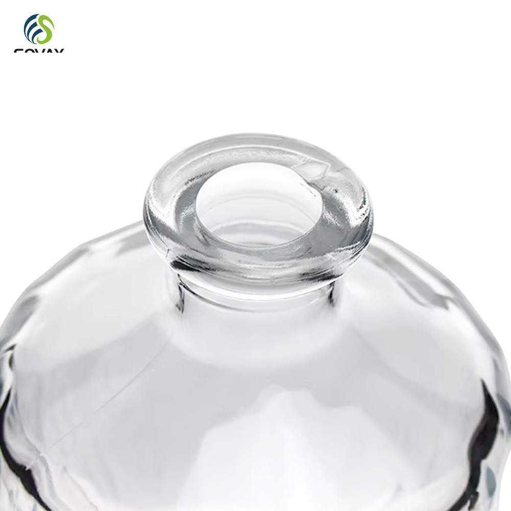 SW164 Cork Sealing Type Fancy Liquor Bottle 100ml 250ml 500ml 1000ml Reusable Glass Bottle for Vodka