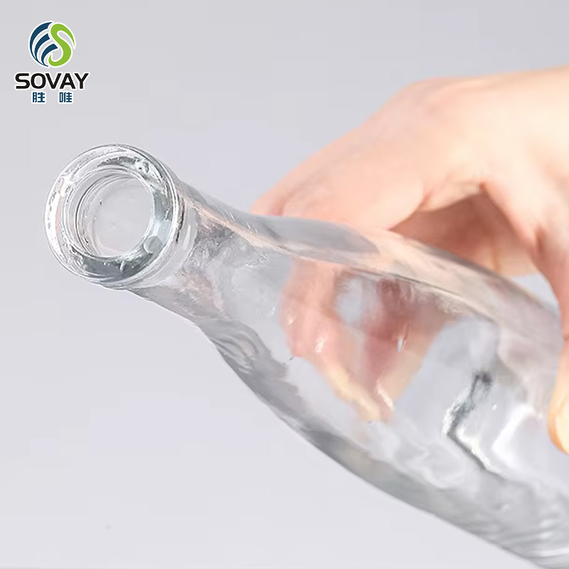 SW125N Wholesale 375ml 500ml Clear Empty Beverage Bottles Long Neck Glass Wine Bottles for Whisky
