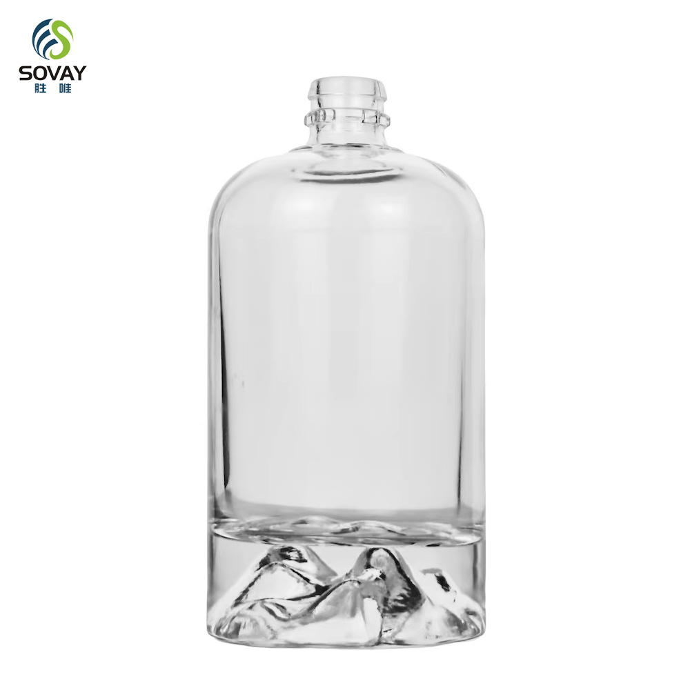 SW162 Wholesale 500ml Wine Glass Bottle Decanter Empty for Liquor Spirits Whiskey Packaging Glass Mountain Bottle