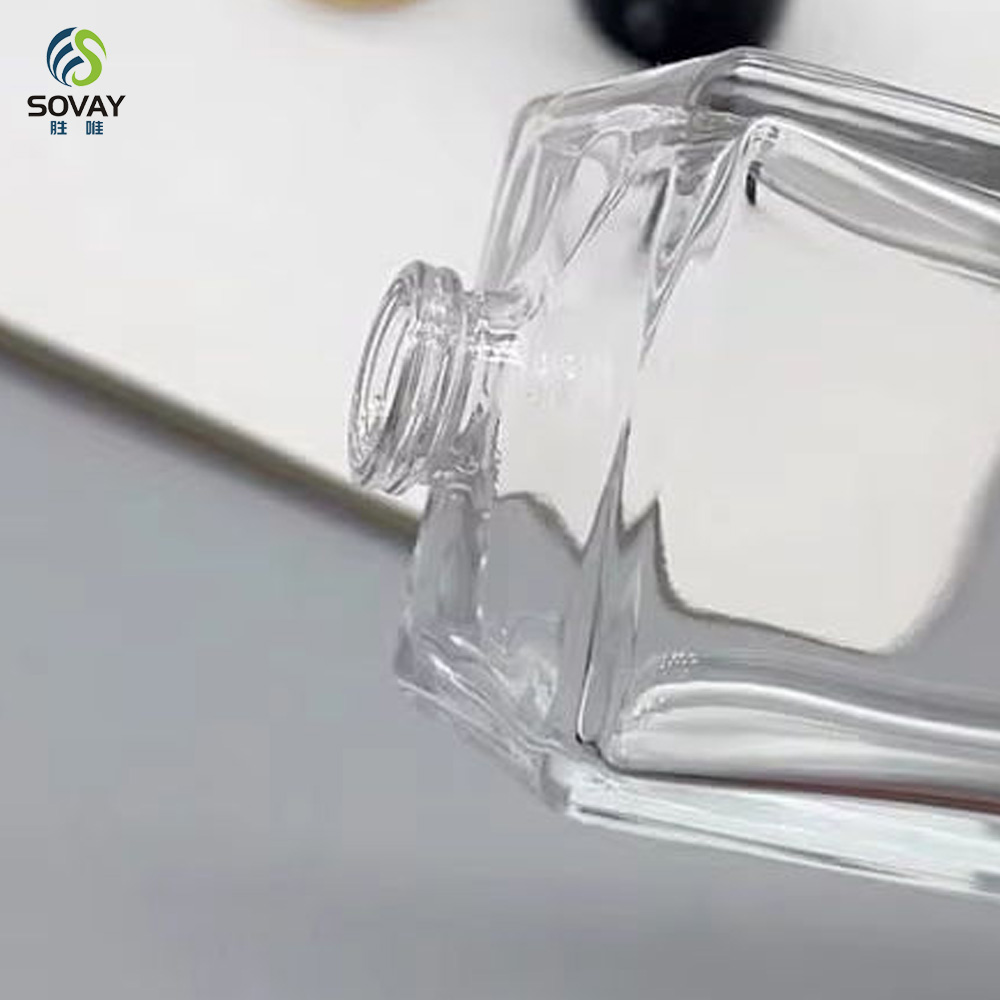SP41 High Quality Wood Cover Emtpy Glass Perfume Bottle Wholesale 30ml 50ml 100ml Clear Glass Perfume Spray Bottle Wood Lid
