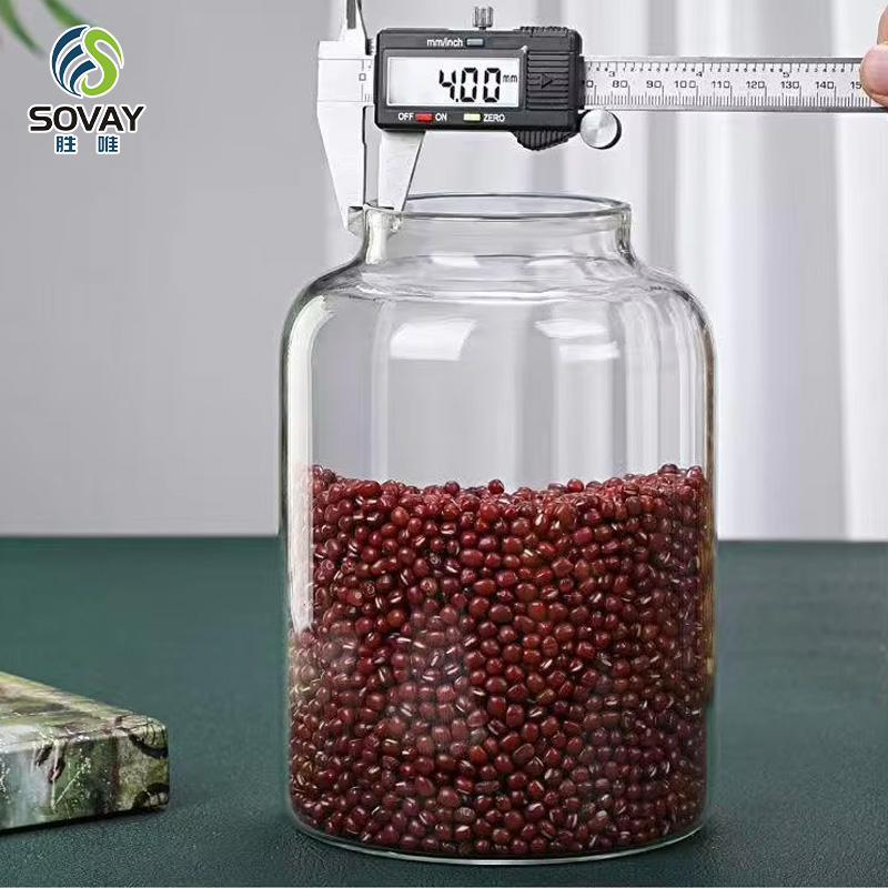 SG41N Modern Glass Spice Jar with Lid Home Kitchen Food Storage Container for Party Use