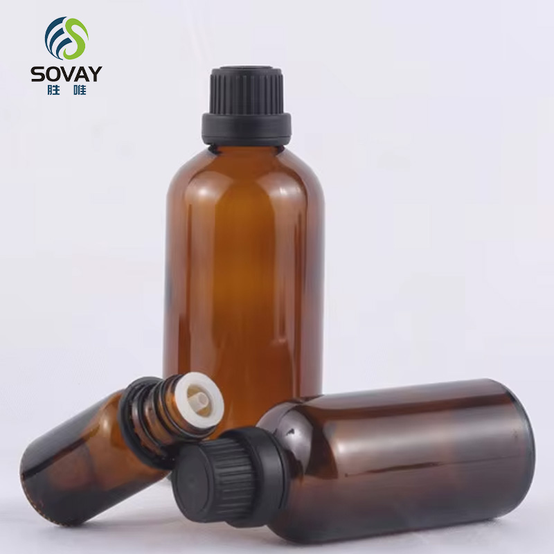 SE35N 5ml 10ml 15ml 20ml 30ml 50ml 100ml Brown&Matte Black Glass Essential Bottle with Insert Dropper