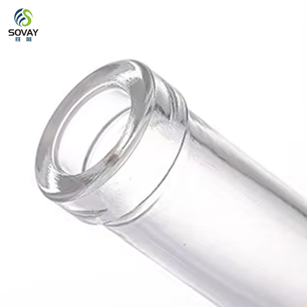 SW137 Factory Direct New Exquisite Craft Crystal Stripes Carved Window Sealing Red Wine Wine Bottles Glass Bottles