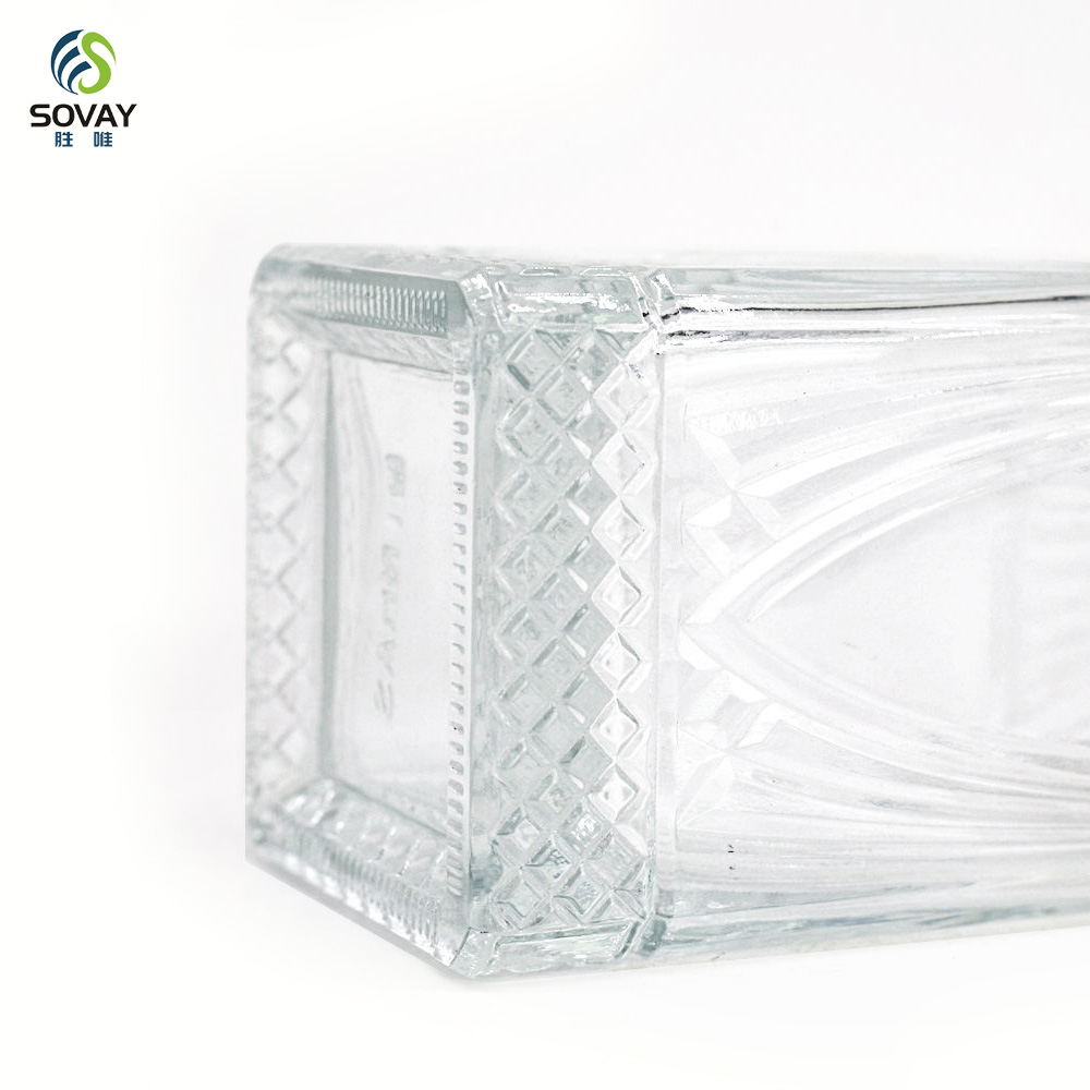 SW165 High Quality Square Customized 750 Ml Wine Bottles Vertical Glass Beer Beverage Drinking Storage Glass Wine Bottles