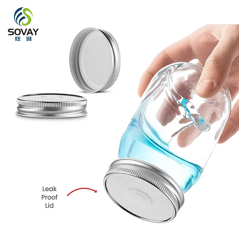 SG61N Wholesale 150ml 250ml 380ml 500ml 750ml 1000ml Food Safe Empty Glass Mason Jar Wide Mouth Jar with Lids