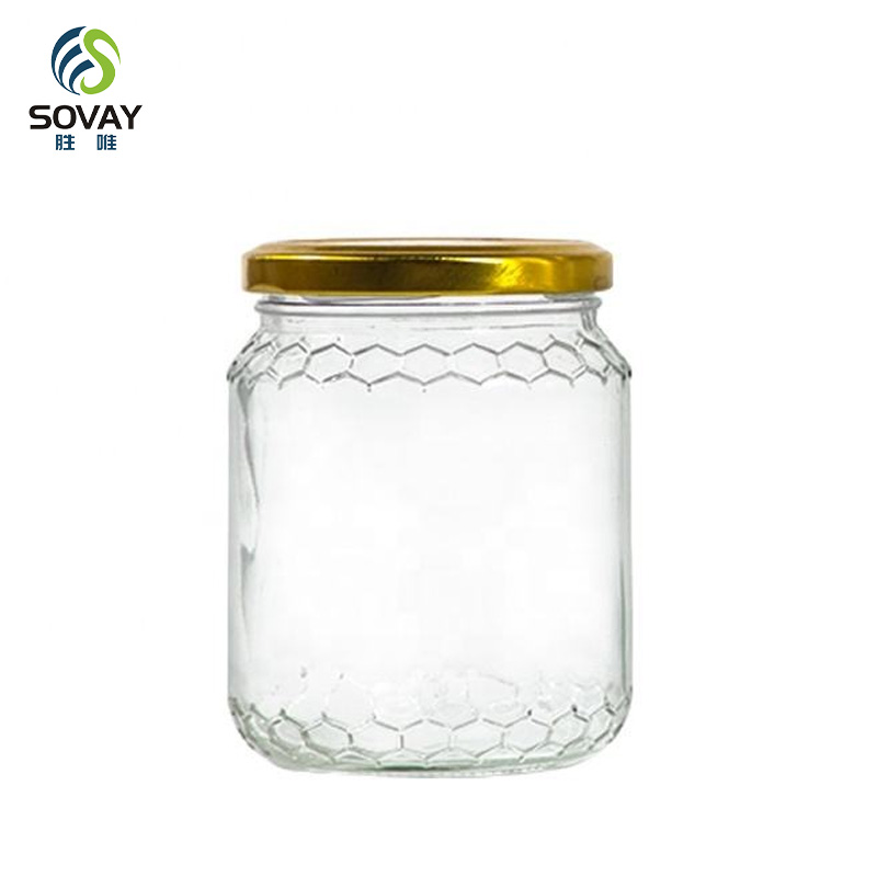 SG54N OEM Factory Clear Honey Container Glass Jam Honey Pot Jar Bottle
