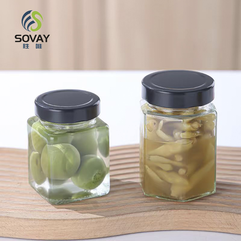 SG01 Hot Selling Classic Multi-Capacity Glass Jar Square Glass Jars for Spice Jam Food with Metal Lid