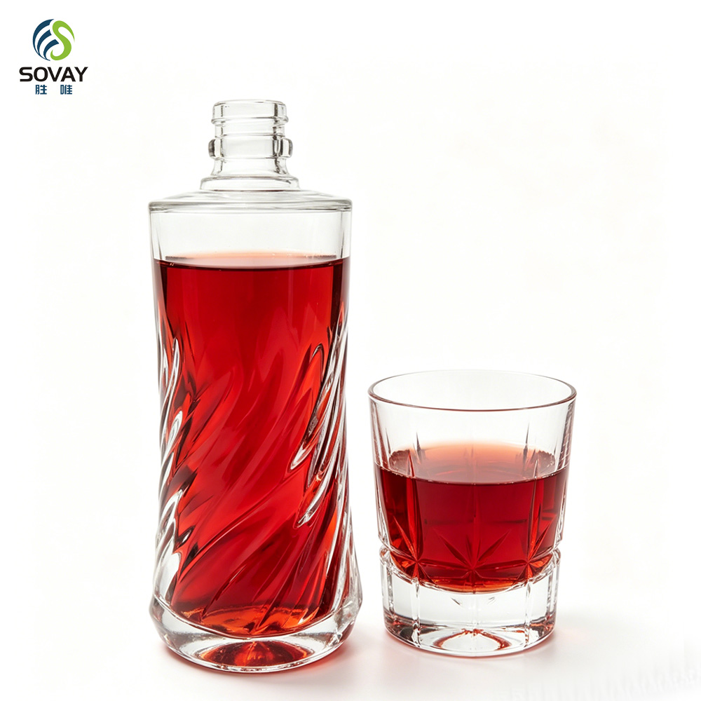 SW169 Wholesale Flint 500ml Glass Bottles for Vodka Brandy Vapor Alcohol for Drinking
