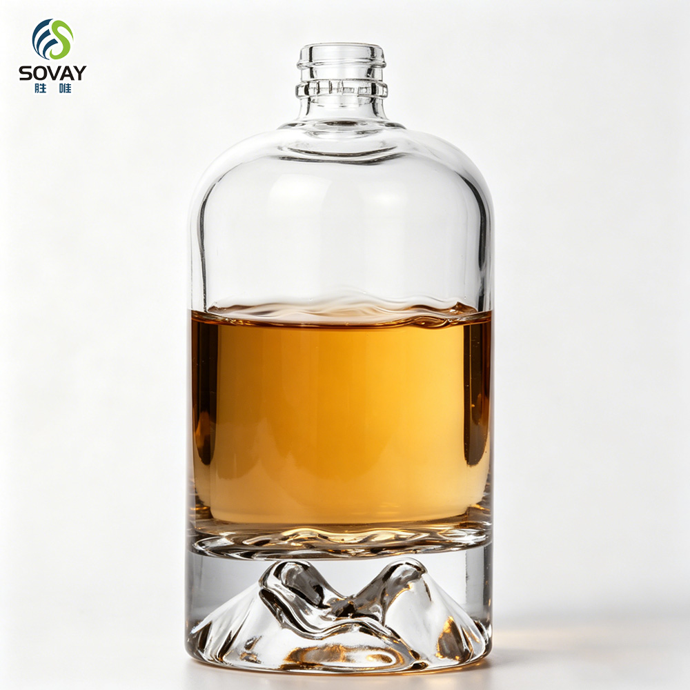 SW162 Wholesale 500ml Wine Glass Bottle Decanter Empty for Liquor Spirits Whiskey Packaging Glass Mountain Bottle
