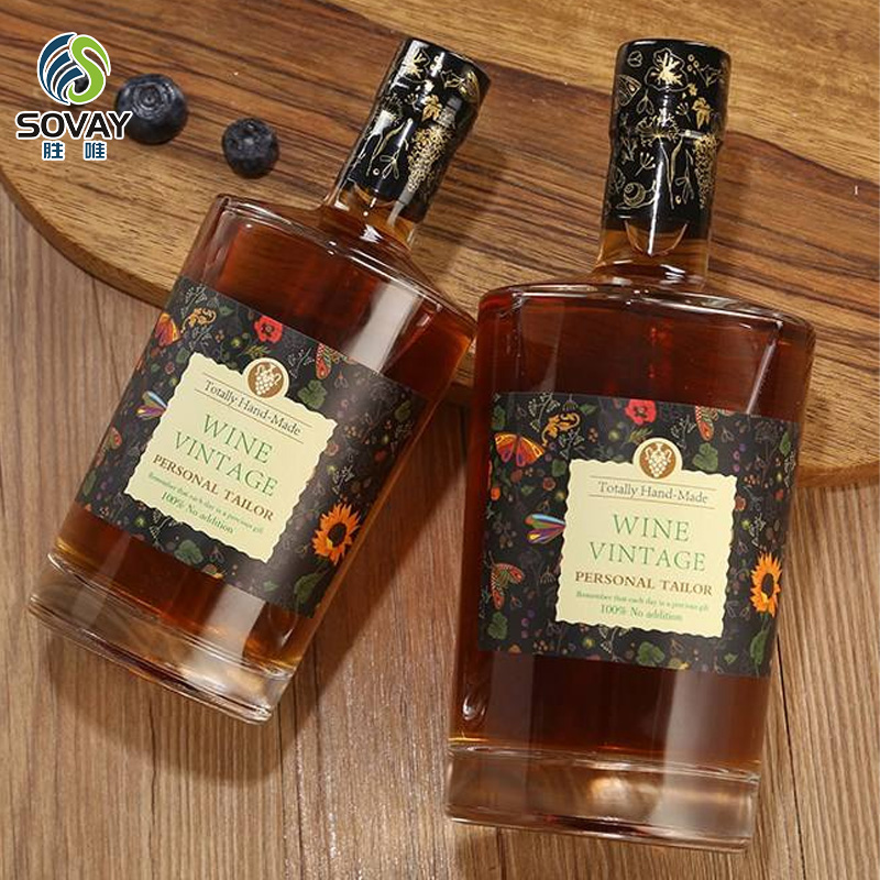 SW132N in Stock Custom Shape 100ml 200ml 375ml 500ml 750ml Glass Wholesale Rum Whiskey Liquor Gin Wine Spirit Vodka Bottle Container