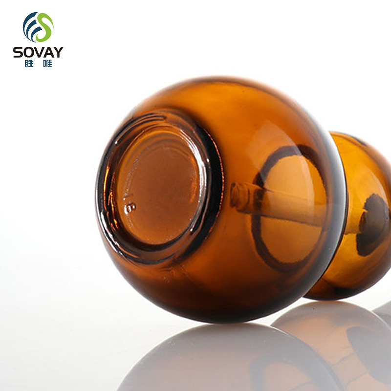 SE03 Empty Customized Amber Color 10ml 20ml 30ml 50ml 100ml New Design European Style Essential Oil Glass Bottle with Cap Dropper Screen Printing