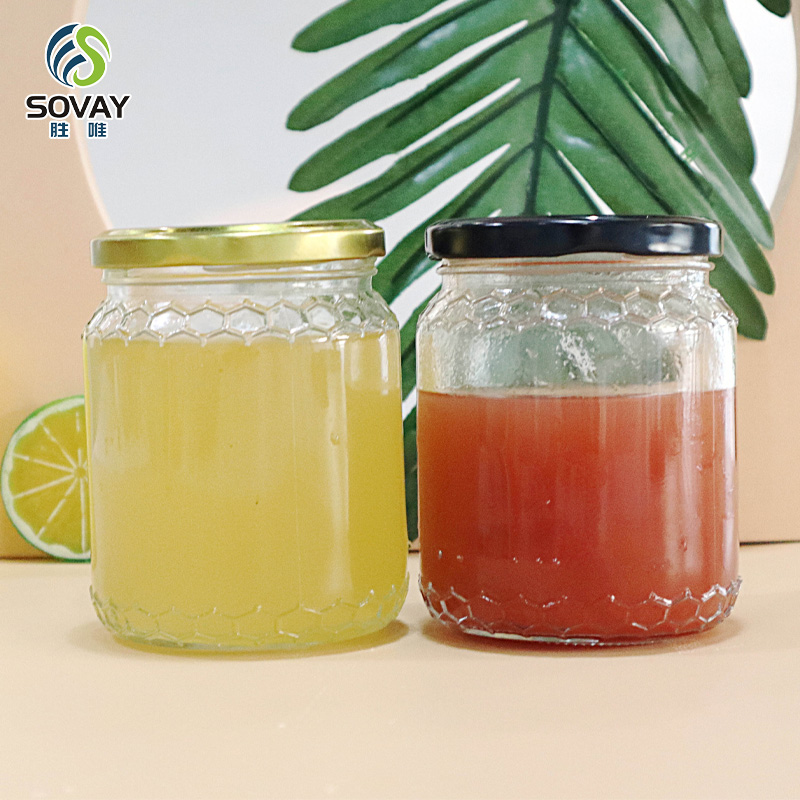 SG54N OEM Factory Clear Honey Container Glass Jam Honey Pot Jar Bottle