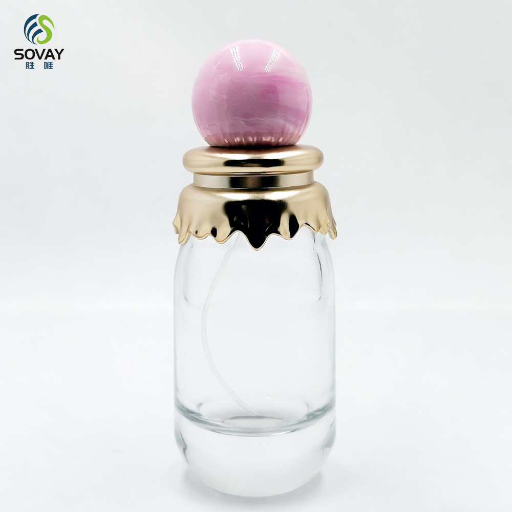 SW47 Empty Crimp Sloping Shoulders Blank Perfume Bottle 50ml 100ml Spray Glass Perfume Bottles