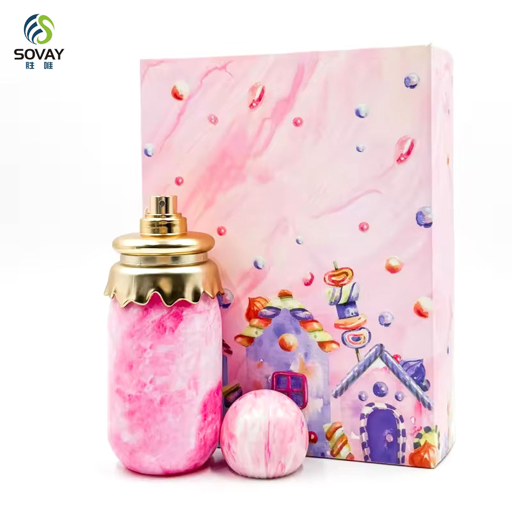 SW47 Empty Crimp Sloping Shoulders Blank Perfume Bottle 50ml 100ml Spray Glass Perfume Bottles