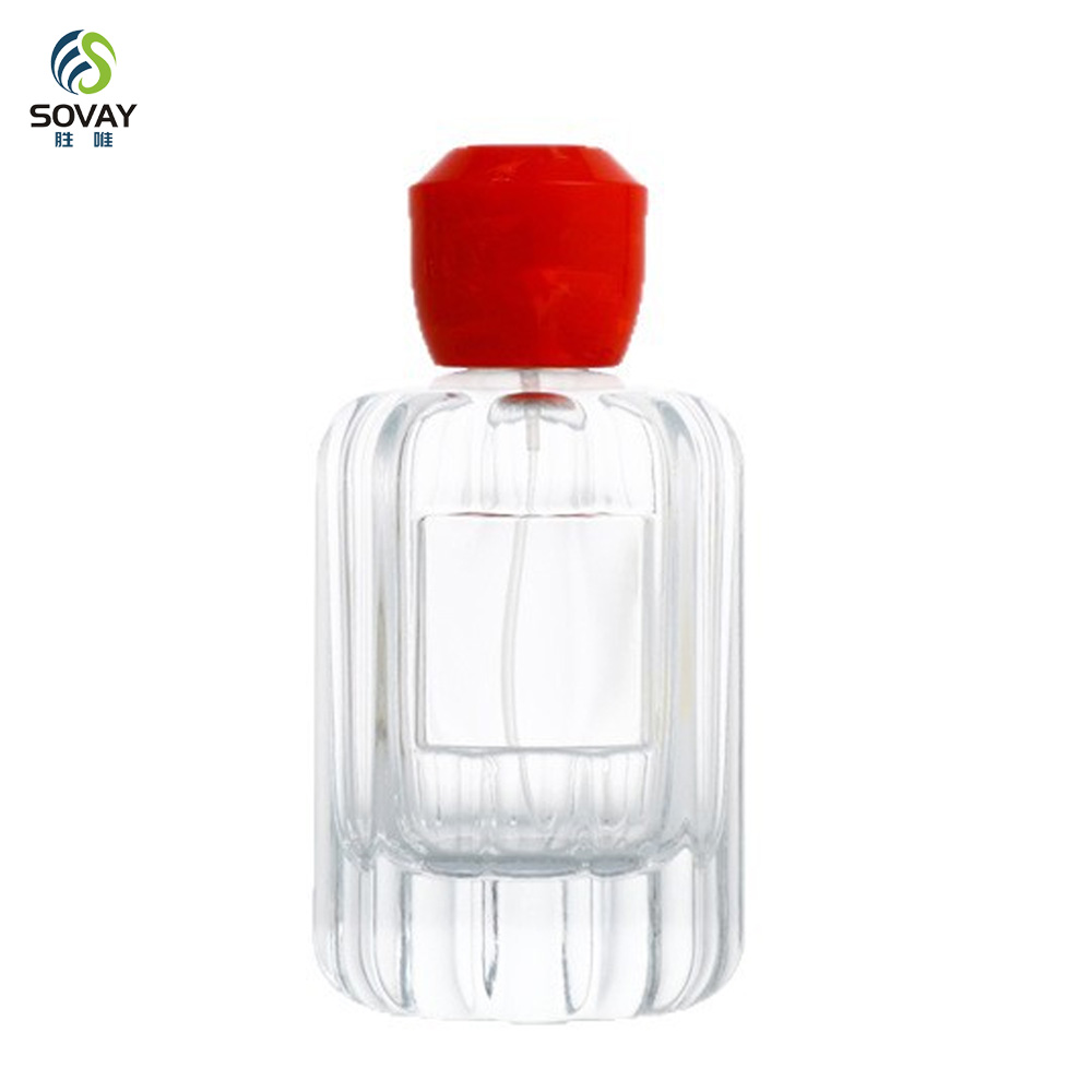SP46 Square Spray Perfume Glass Bottle 30ml 50ml 100ml Luxury Perfume Bottle with Wooden Lid