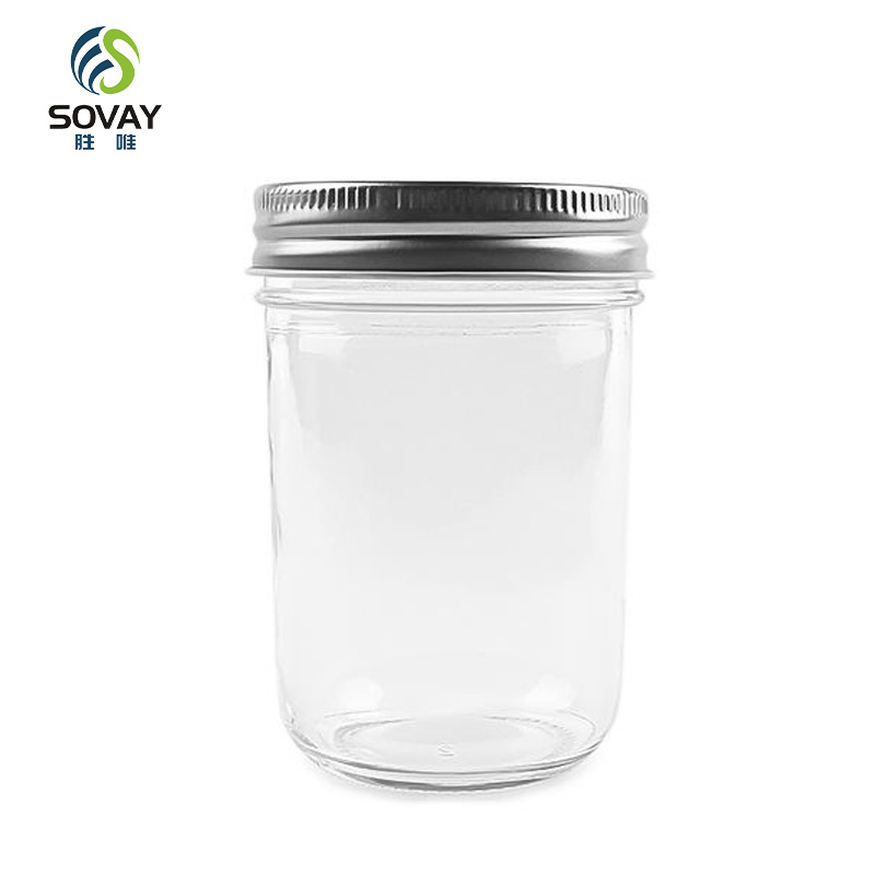 SG16 Wholesale Empty 100ml to 1000ml Wide Mouth Honey Jam Storage Glass Jar Pickle Food with Screw Cap