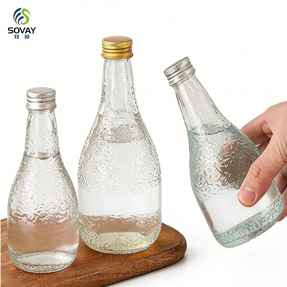 SW148N Empty Glass Fruit Wine Bottles Leak-Proof Sealed Bottles Reusable for Rice Wine & Beverage Storage