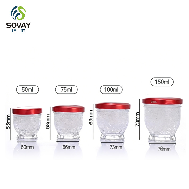 SG58N Hot Sale 50ml 75ml 100ml 150ml Empty Glass Honey Jar High Quality Honey Bottle Glass Jar