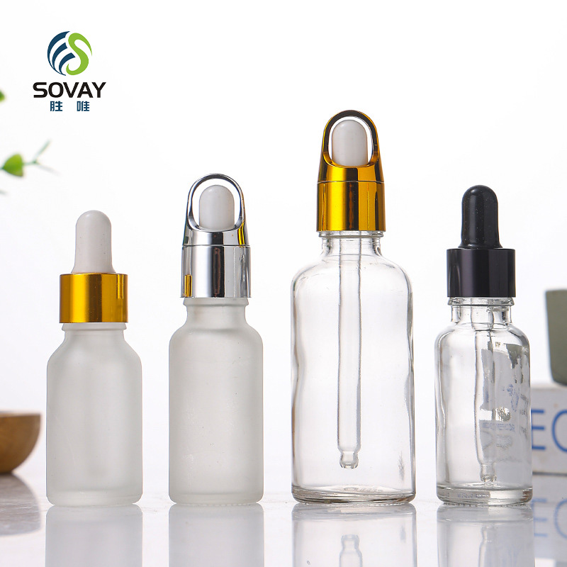 SE39N 5ml 10ml 15ml 20ml 30ml 50ml 100ml Clear Glass Serum Hair Oil Bottle Dropper Essential Oil Glass Bottle