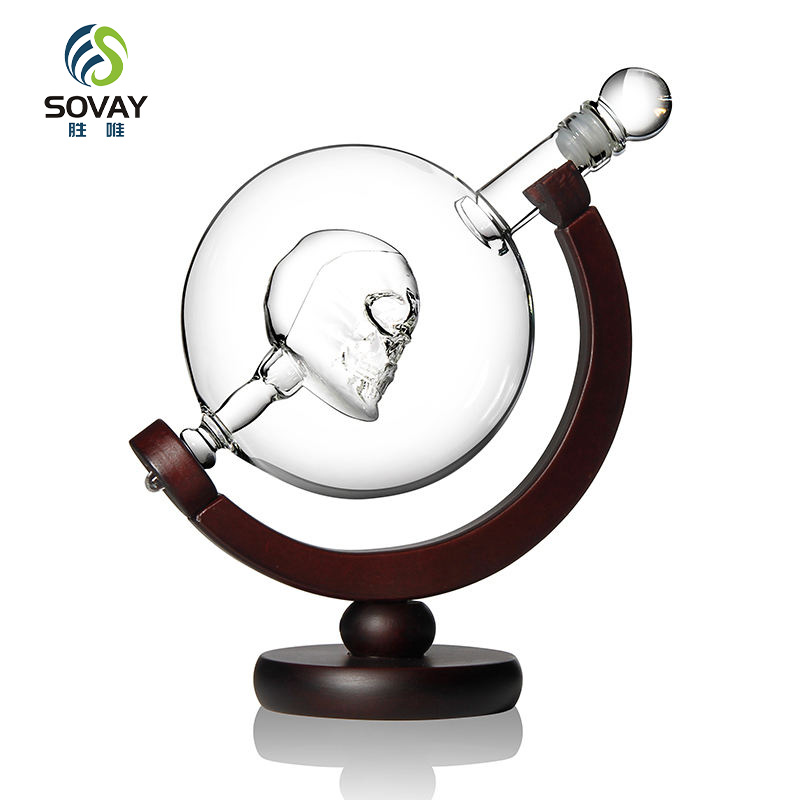 SA03N Rts Fathers Day Top Selling Shape Glass Crystal Globe Whiskey Decanter Bottle Glasses Cup Cups Set