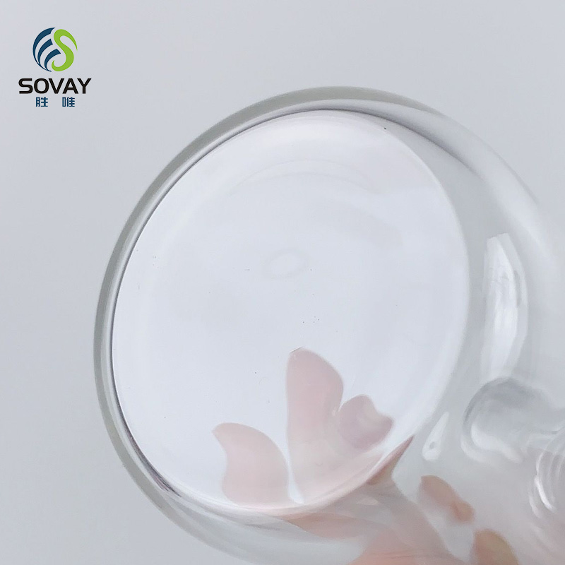 SS08N Wholesale Customized 300ml 500ml 900ml High Borosilicate Glass Water Bottle with Tritan Cork