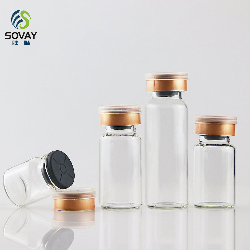SM18N Factory Price Glass Vials 3ml 5ml 6ml 7ml 8ml 10ml 15ml 20ml 30ml with Screw Cap Rubber Stopper