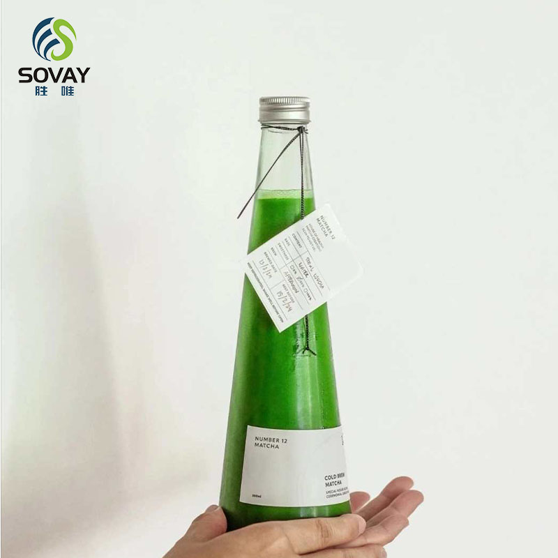 SD19 Wholesale Empty 250ML 330ML Conical Glass Drink Bottle Cold Brew Coffee Juice Glass Bottles With Aluminum Cap