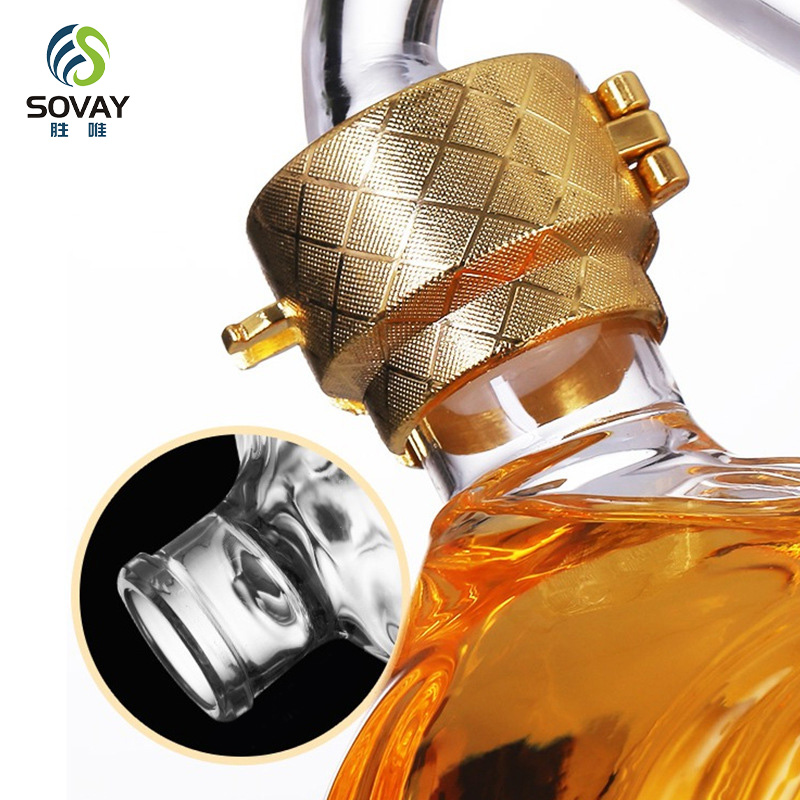 SA07N 500ml/1000ml/2500ml Handmade Zodiac Tiger Shaped Glass Bottle for Brandy / OEM Whiskey Decanter Wine Mugs Bottle