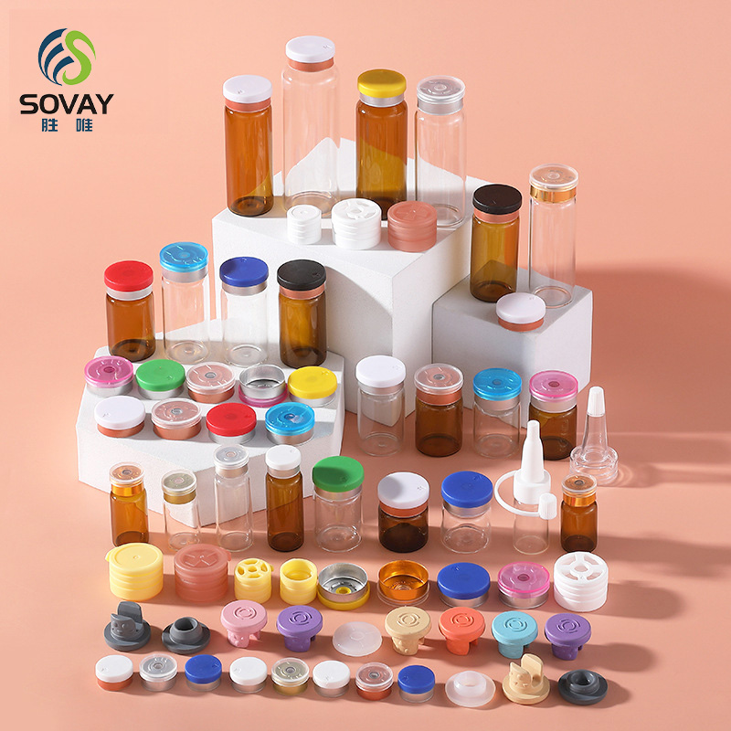 SM18N Factory Price Glass Vials 3ml 5ml 6ml 7ml 8ml 10ml 15ml 20ml 30ml with Screw Cap Rubber Stopper
