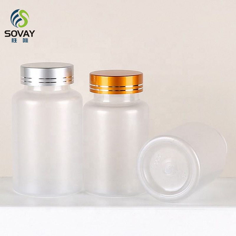 SM20 50 60 80 100 120 150 500 Ml Wide Mouth Amber Glass Capsules Tablet Pill Bottle with Silver Aluminium Screw Cap