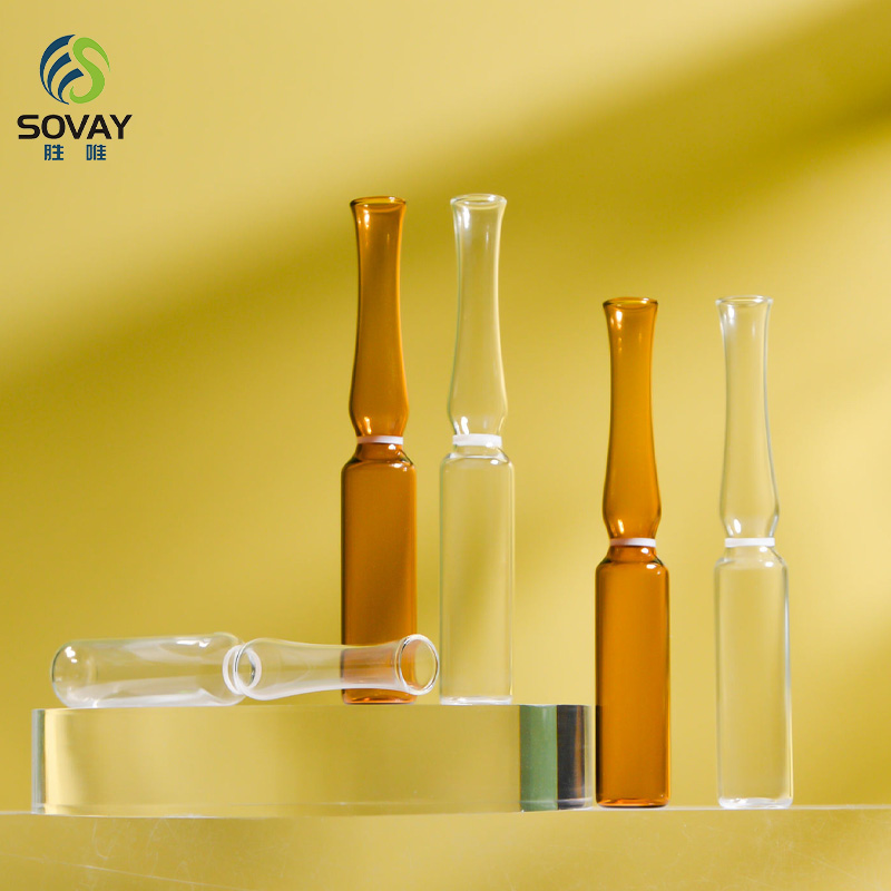 SM25 1ml 2ml 5ml 10ml 20ml Form B Amber Empty Medical Low Borosilicate Glass Ampoule