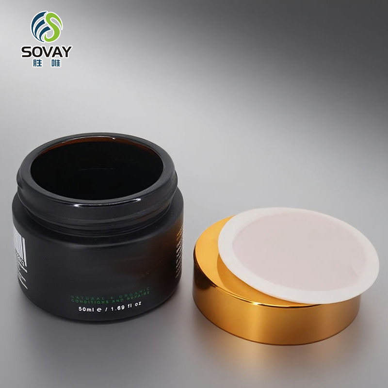 SC11N 5g 10g 15g 20g 30g 50g 60g 100g Custom Logo Empty Glass Frosted Eye Facial Skincare Cream Jars with Lid Portable Scrub Cream Cosmetics Container
