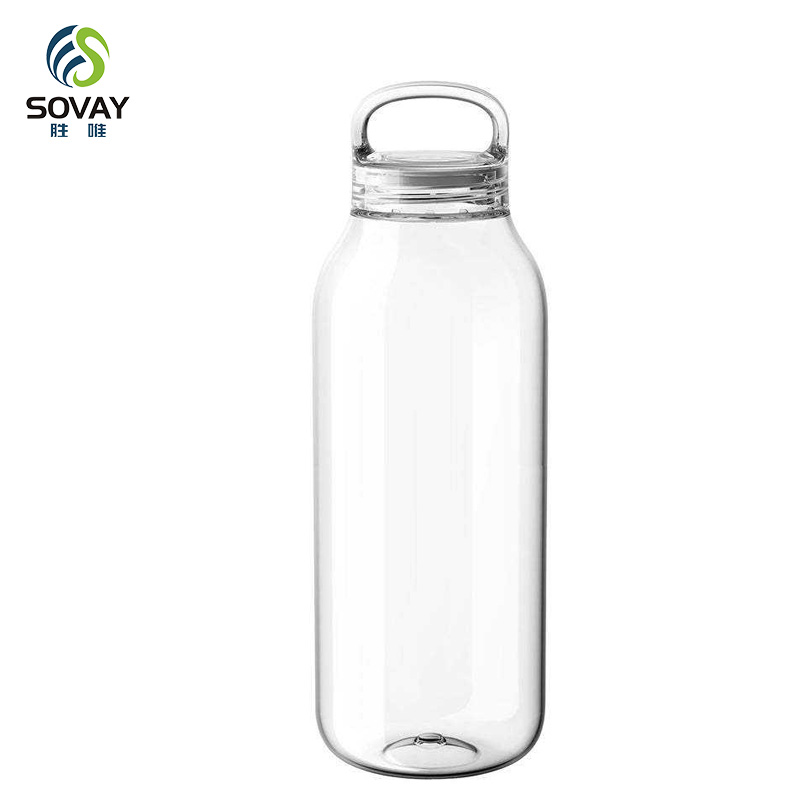 SS08N Wholesale Customized 300ml 500ml 900ml High Borosilicate Glass Water Bottle with Tritan Cork