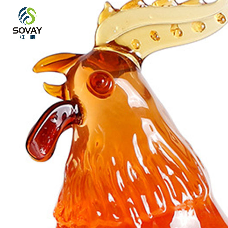 SA09N Transparent Rooster Shape Wine Decanter High Borosilicate Glass 500ml/1000ml Capacity Modern Design