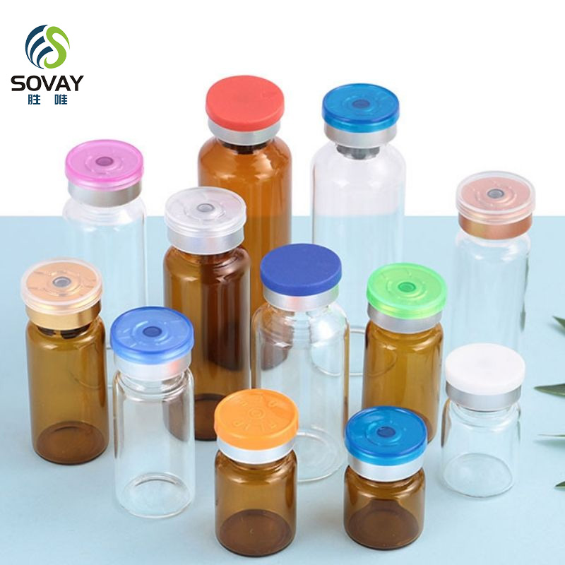 SM18N Factory Price Glass Vials 3ml 5ml 6ml 7ml 8ml 10ml 15ml 20ml 30ml with Screw Cap Rubber Stopper