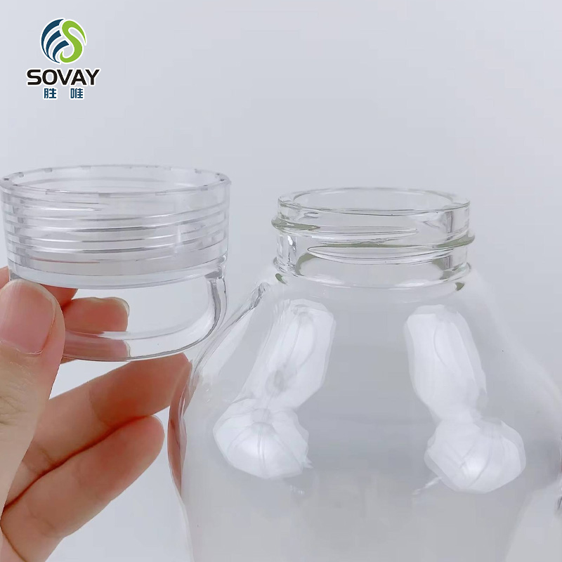 SS08N Wholesale Customized 300ml 500ml 900ml High Borosilicate Glass Water Bottle with Tritan Cork