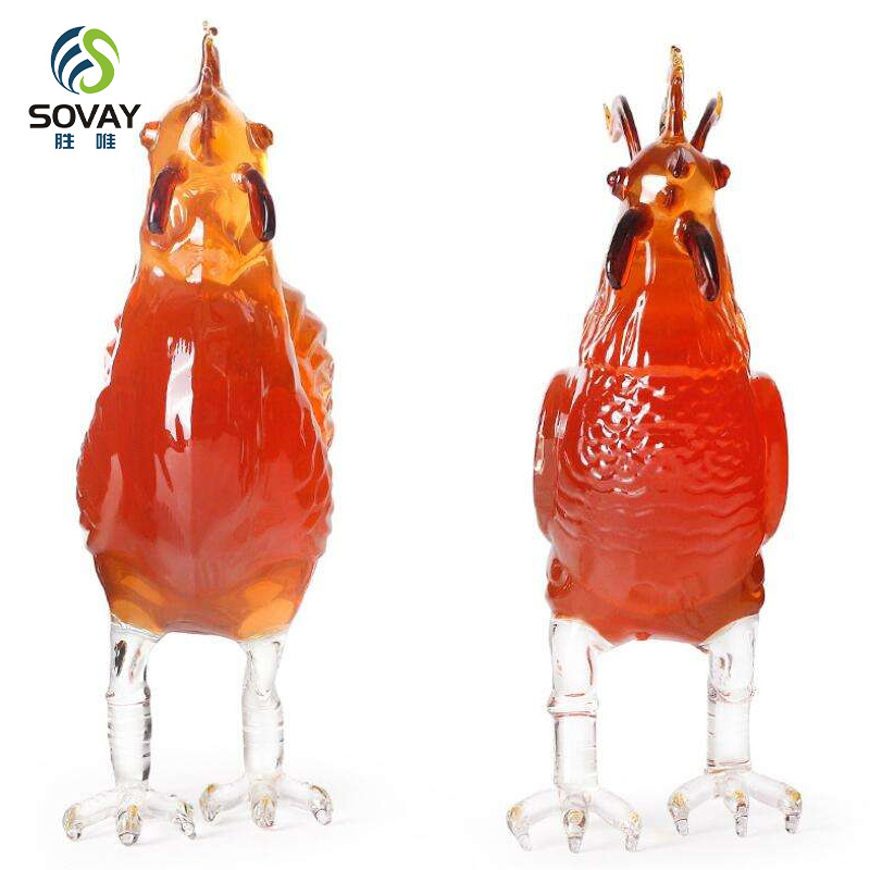 SA09N Transparent Rooster Shape Wine Decanter High Borosilicate Glass 500ml/1000ml Capacity Modern Design
